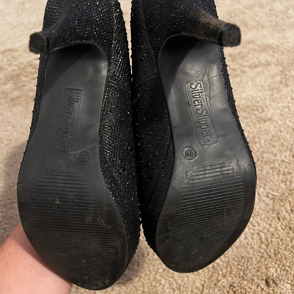 Black rhinestone heels - Picture 4 of 5